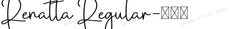 Renatta Regular字体转换